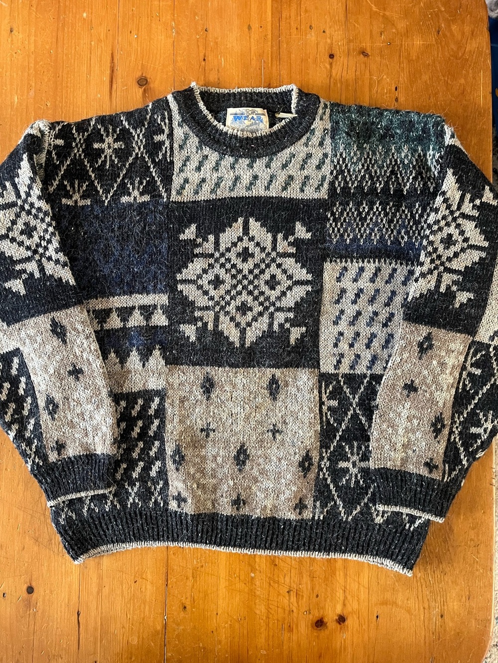 Vintage 90s Northern Spirit Wear Acrylic/Wool/Cotton Nordic-style Sweater